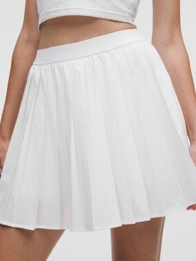 Lululemon High-Rise Pleated Tennis Skirt, Long, White, SZ 4